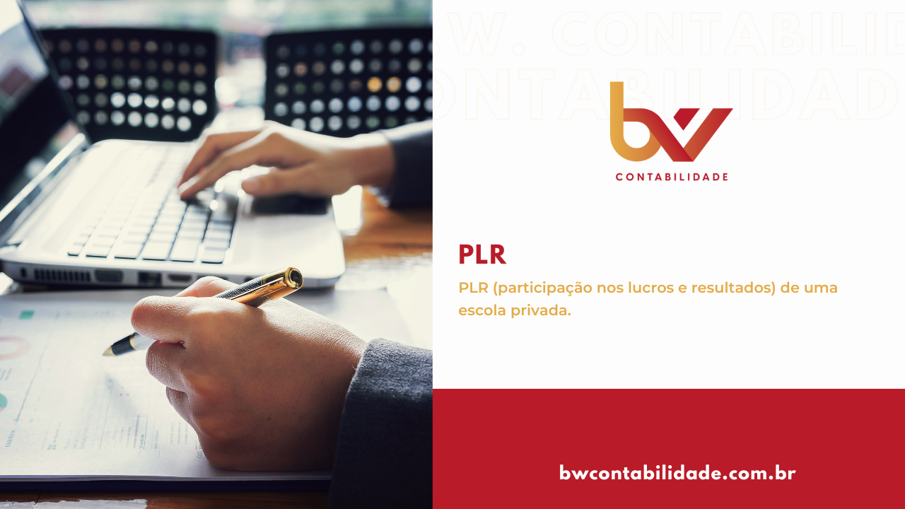 Capa de PLR (participação nos lucros e resultados) de uma escola privada.