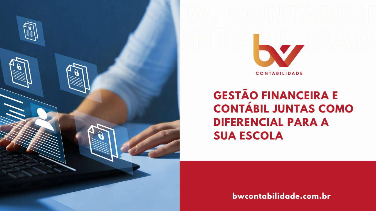 Capa de Gestão financeira e contábil juntas como diferencial para a sua escola