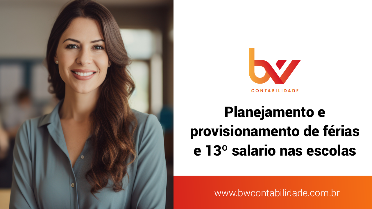 Capa de Planejamento e provisionamento de férias e 13º salario nas escolas